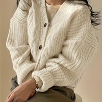 Women's Vintage-Inspired Cable Knit Cardigan