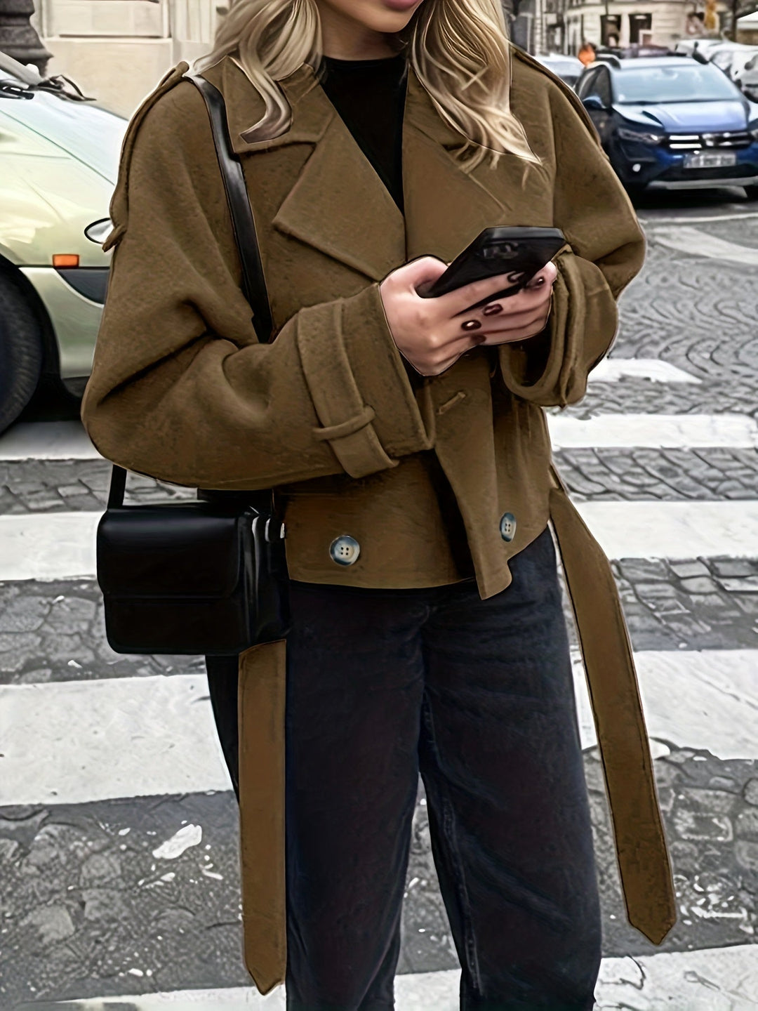 Women's Elegant Wool Pea Coat
