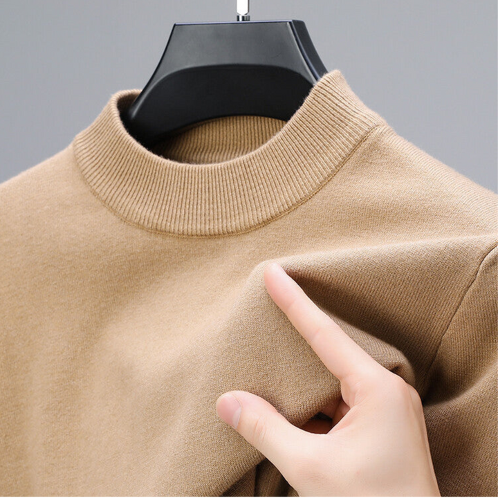 Men's Timeless Mock Neck Cashmere Pullover