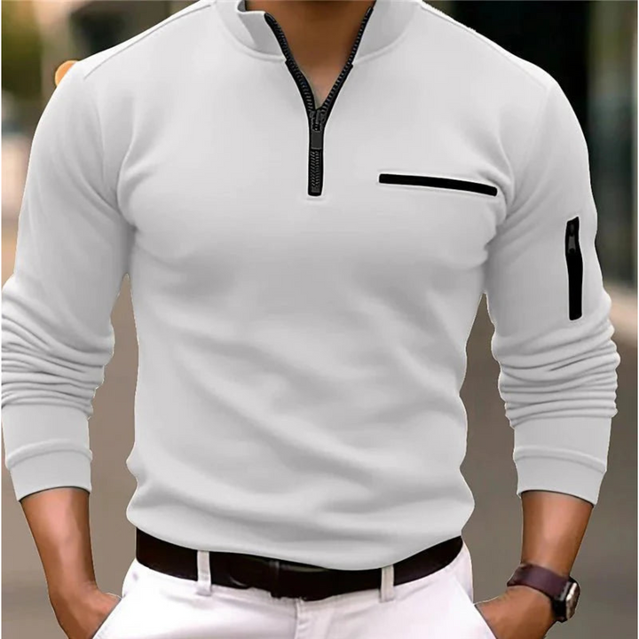 Men's Modern Quarter Zip Sweater