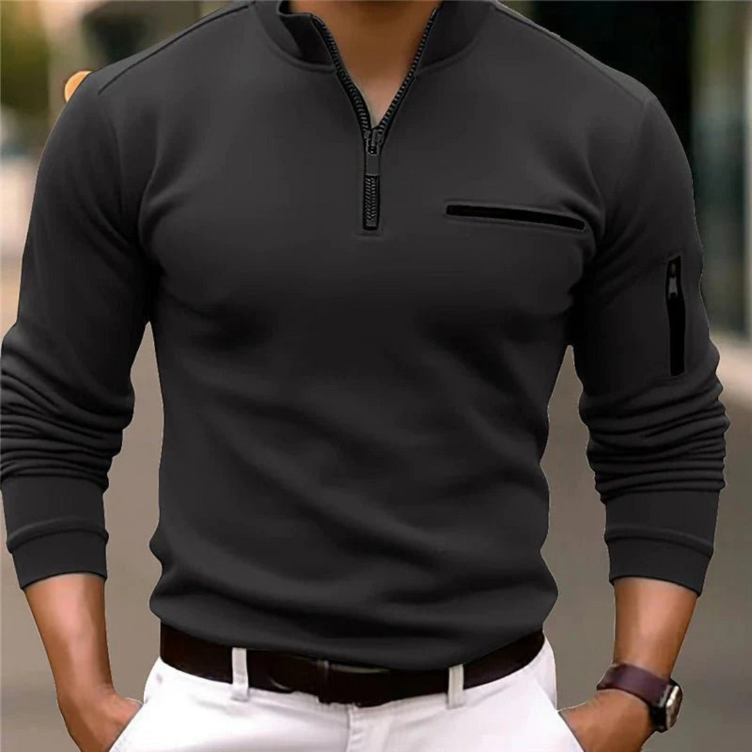 Men's Modern Quarter Zip Sweater