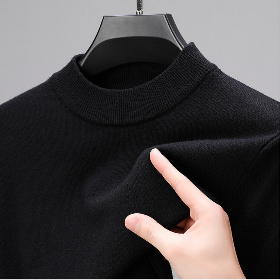 Men's Timeless Mock Neck Cashmere Pullover