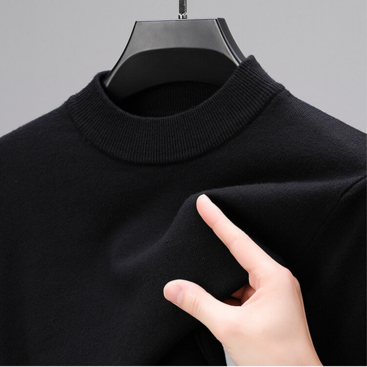 Men's Timeless Mock Neck Cashmere Pullover