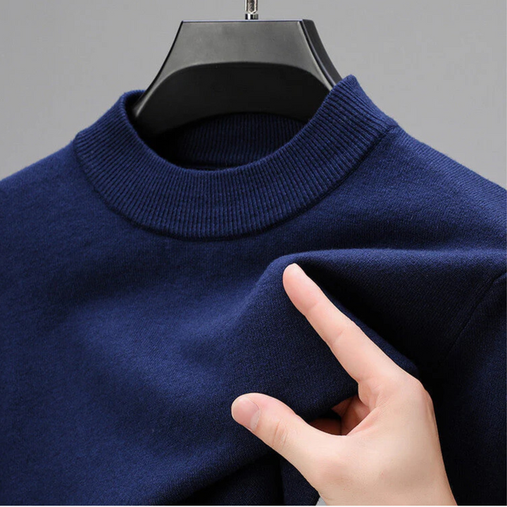 Men's Timeless Mock Neck Cashmere Pullover