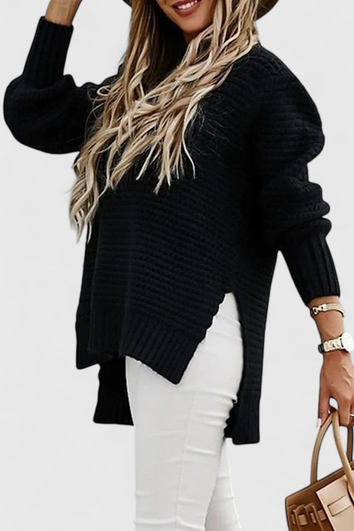 Women's Trendy Chunky Knit Mock Neck Oversized Sweater
