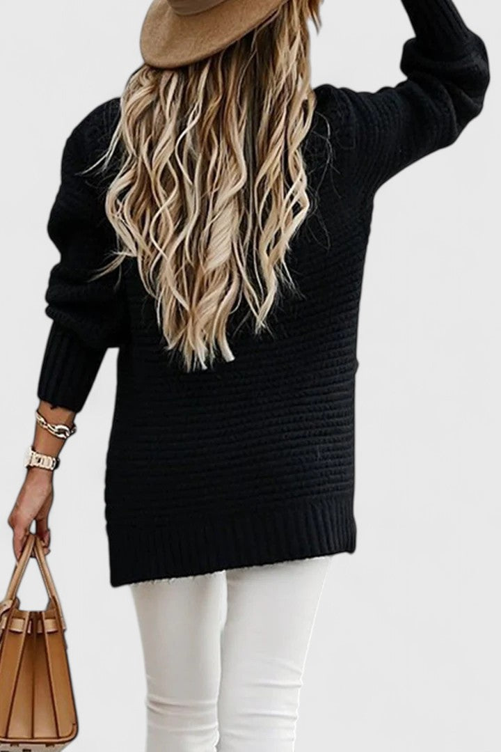 Women's Trendy Chunky Knit Mock Neck Oversized Sweater