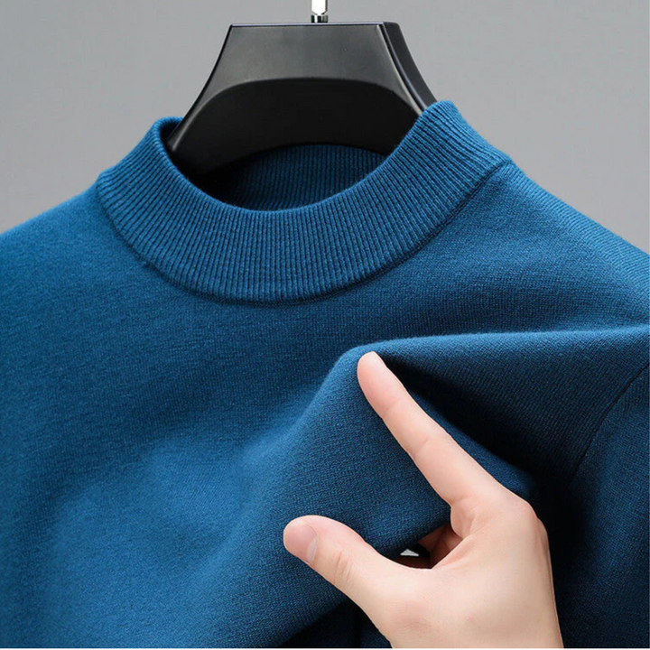 Men's Timeless Mock Neck Cashmere Pullover