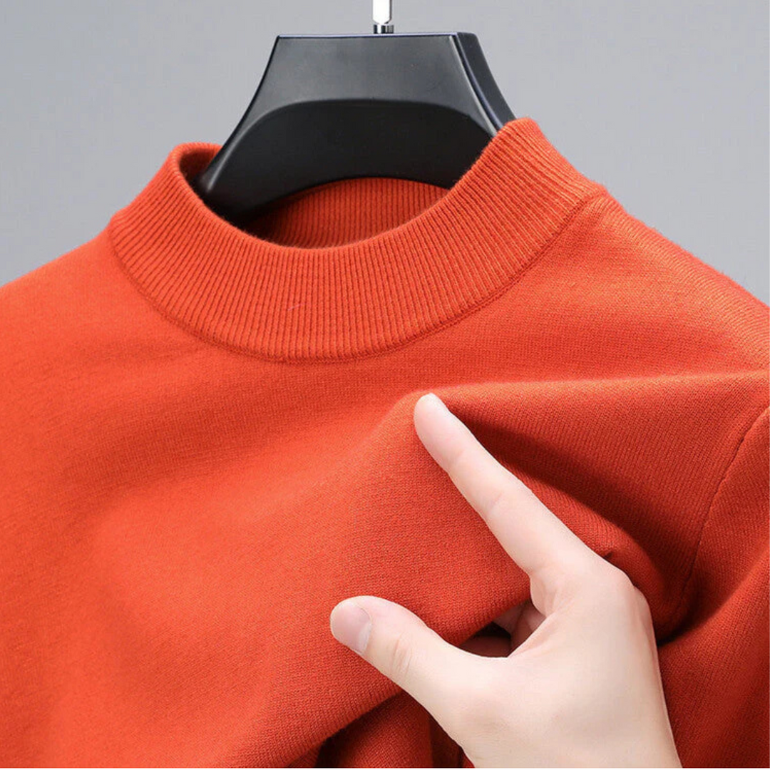 Men's Timeless Mock Neck Cashmere Pullover
