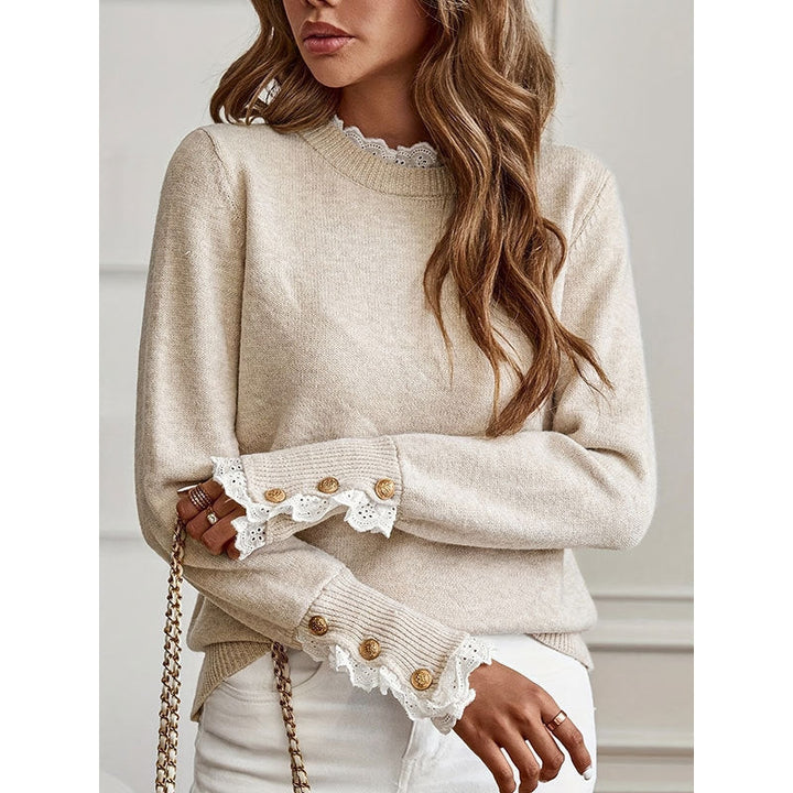 Women's Feminine Ribbed Mock Neck Knit Sweater