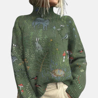 Stylish Turtleneck Knit Sweater