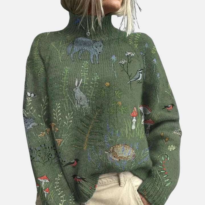 Stylish Turtleneck Knit Sweater