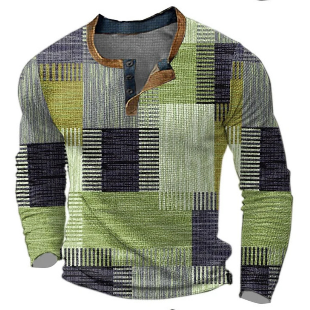Men's Flattering Color Block Knit Sweater
