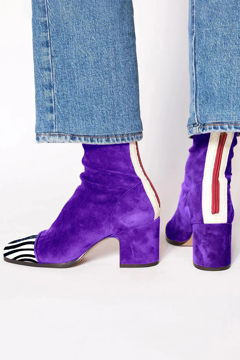 Women's Elegant Square Toe Ankle Boots with Block Heel