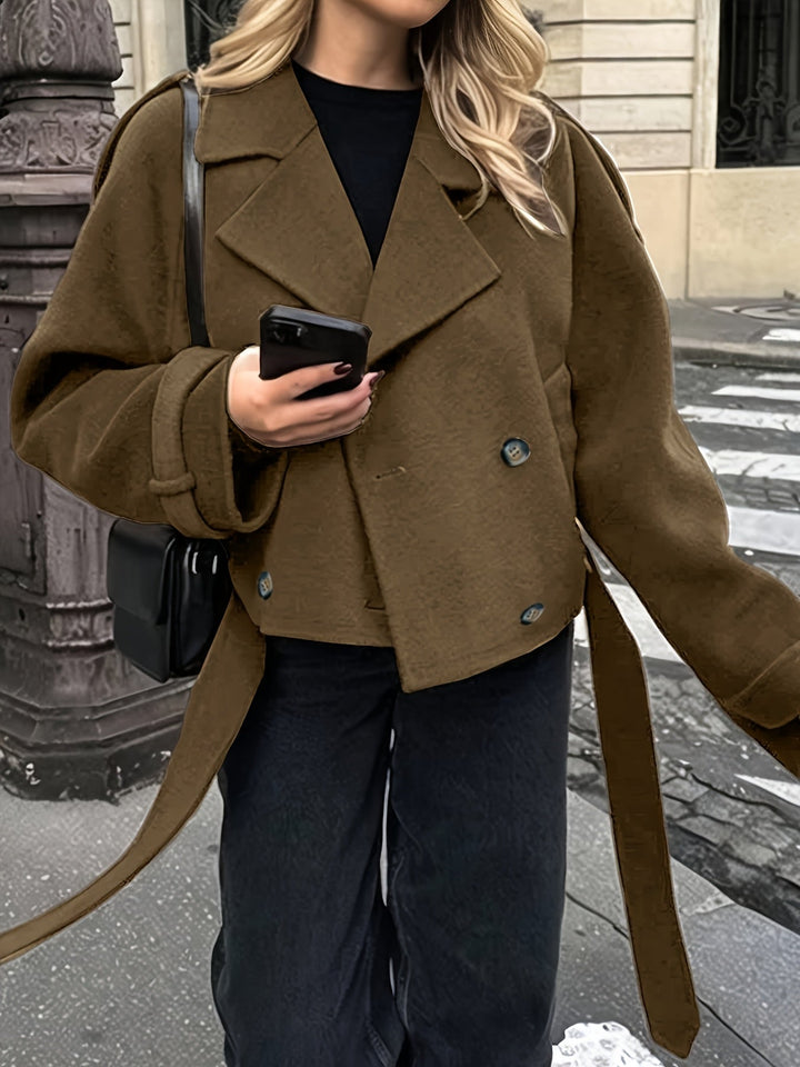 Women's Elegant Wool Pea Coat