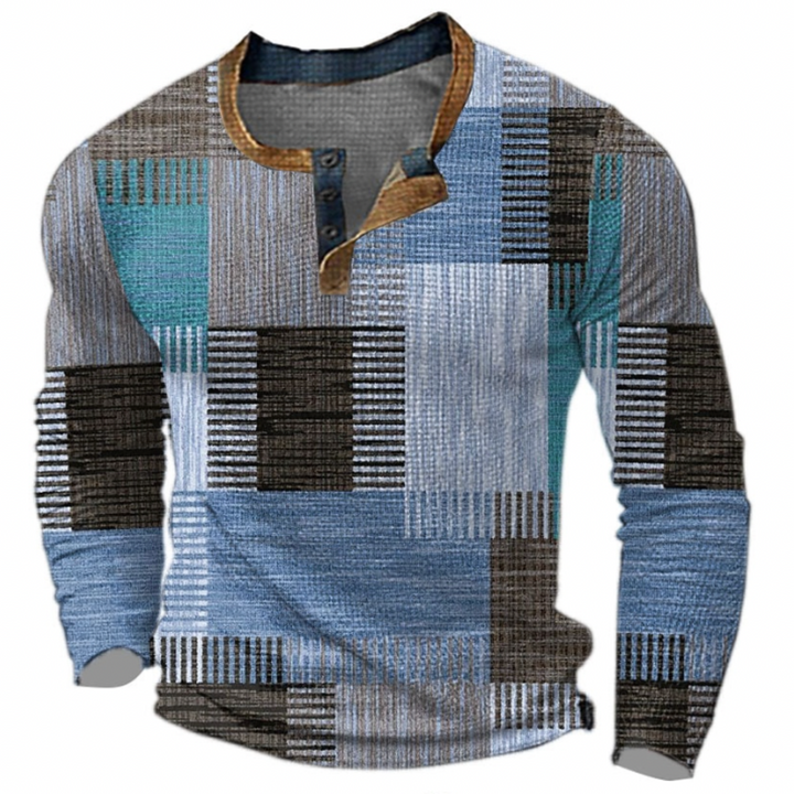 Men's Flattering Color Block Knit Sweater