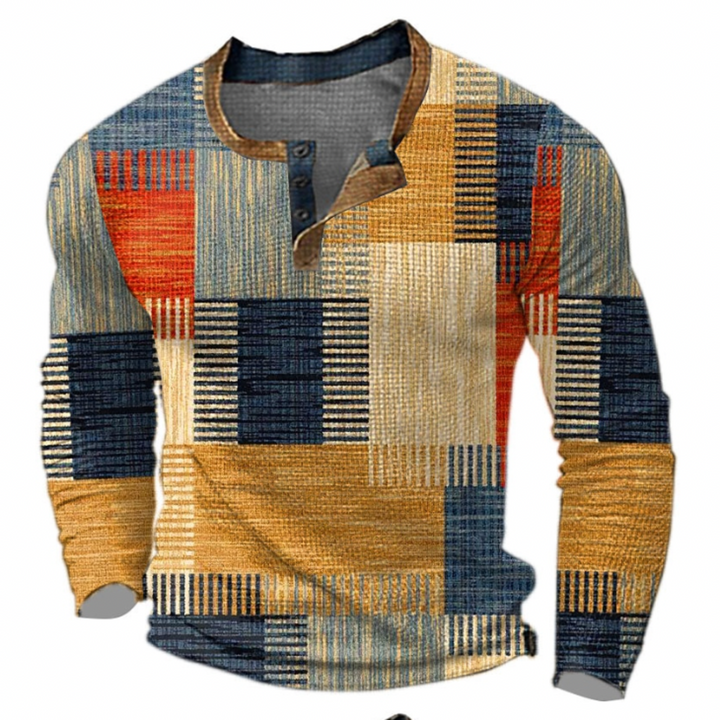 Men's Flattering Color Block Knit Sweater