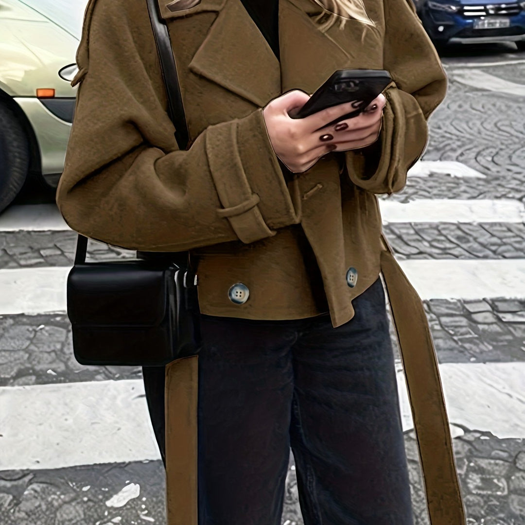 Women's Elegant Wool Pea Coat