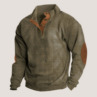 Men's Classic Mock Neck Chunky Knit Sweater