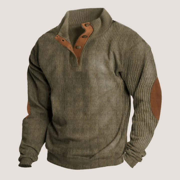 Men's Classic Mock Neck Chunky Knit Sweater