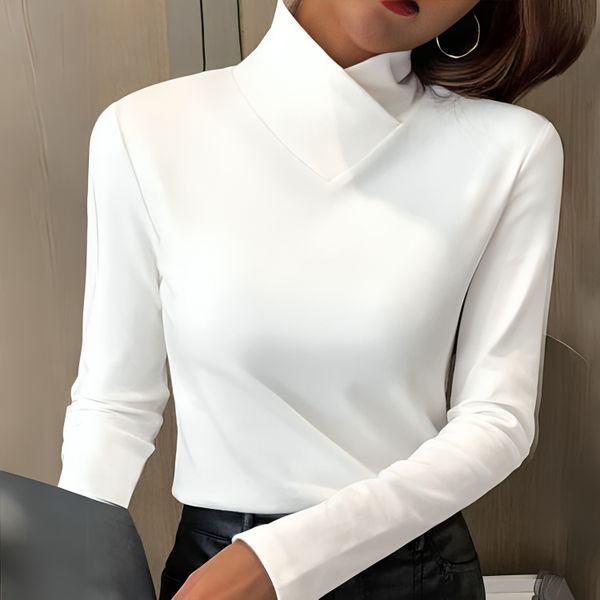 Women's Modern Fitted Turtleneck Top