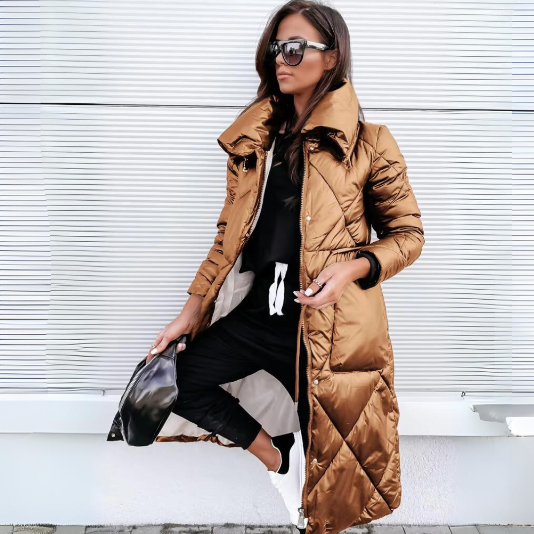 Women's Classic Diamond Quilted Winter Puffer Jacket