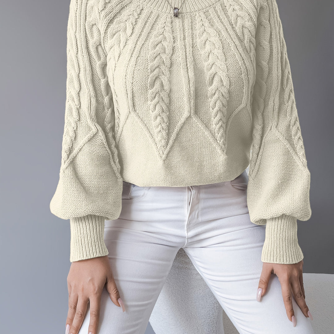Women's Smart Cable Knit Crewneck Sweater