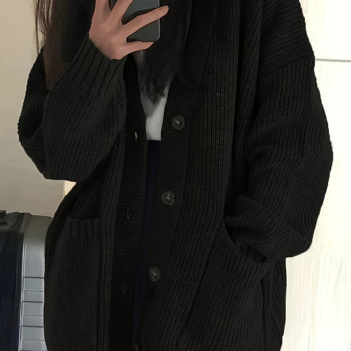 Women's Beautiful Chunky Knit Cardigan with Buttons