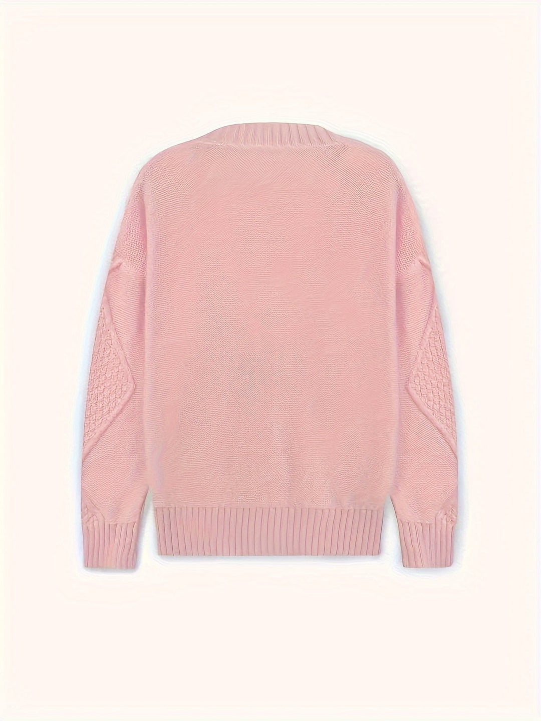 Women's Modern Pink Cable Knit Cardigan