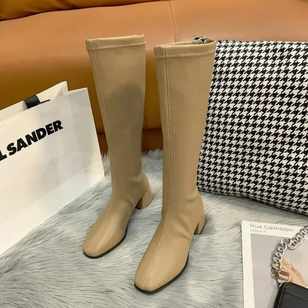 Women's Elegant Heeled Knee High Boots
