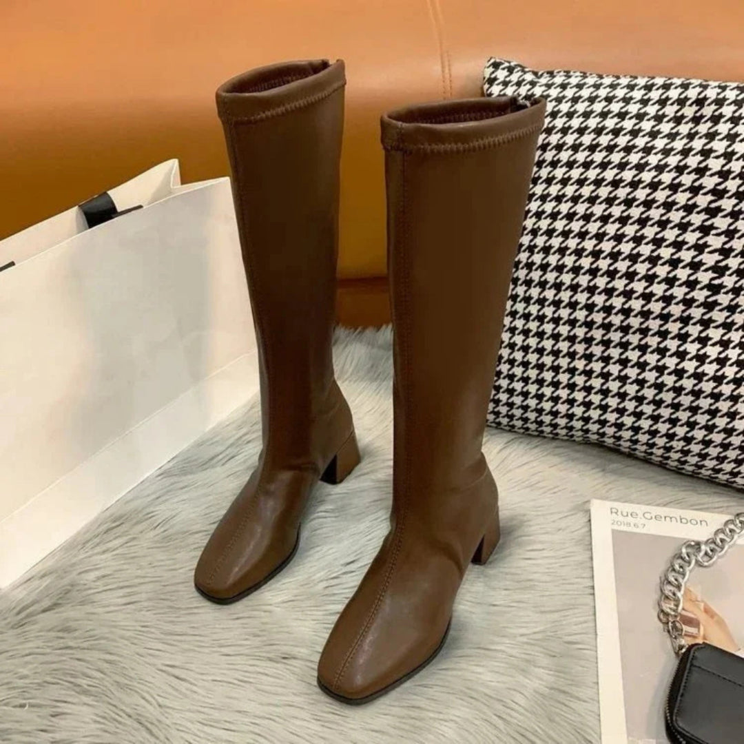 Women's Elegant Heeled Knee High Boots