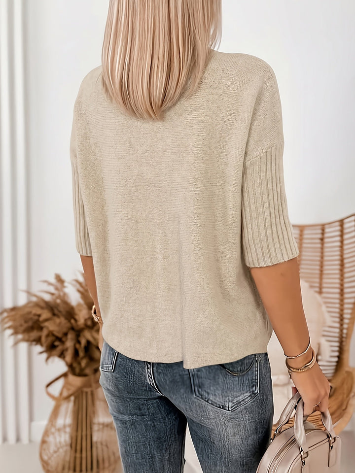 Women's Cozy Ribbed Knit Turtleneck Oversized Sweater