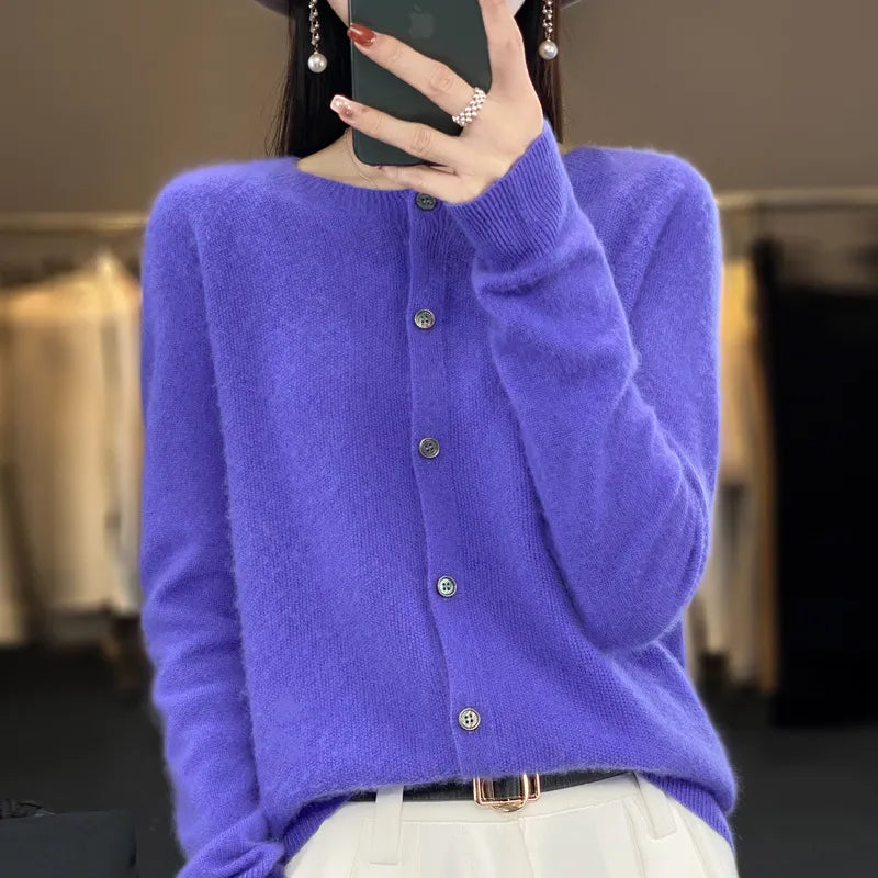 Women's Cosy Long Wool Cardigan
