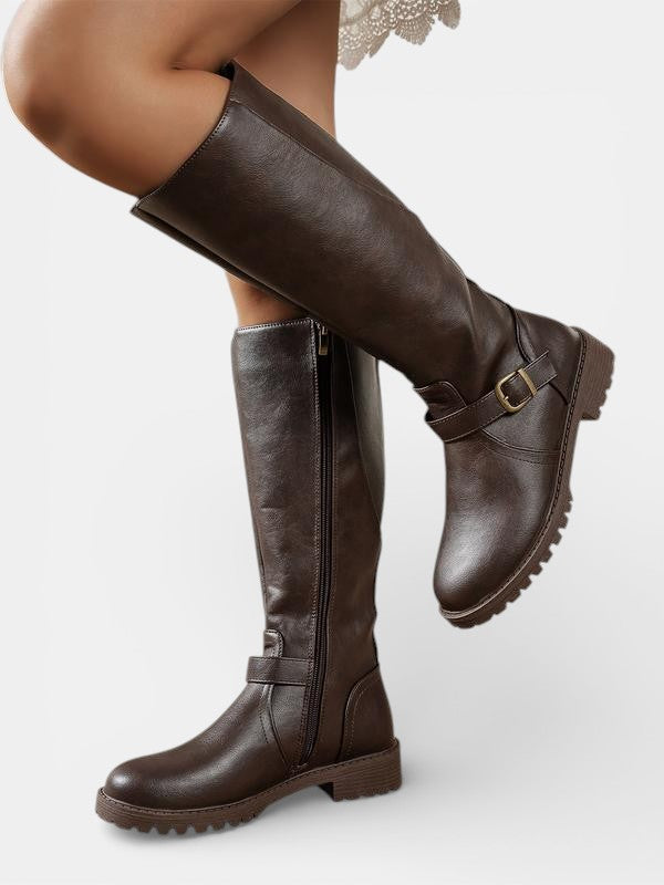 Women's Pretty Leather Knee High Boots