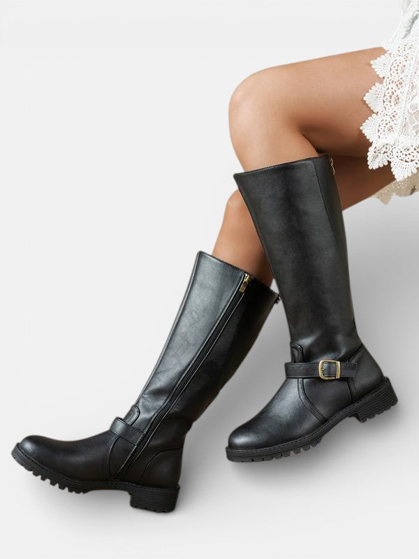 Women's Pretty Leather Knee High Boots