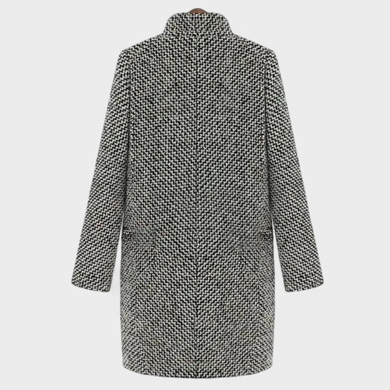 Women's Timeless Long Coat with Double-Breasted Front