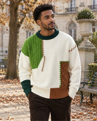 Men's Chic Knit Crewneck Sweater