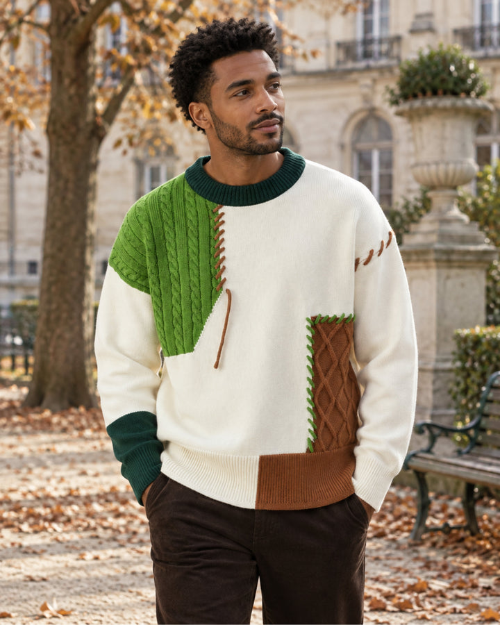 Men's Chic Knit Crewneck Sweater