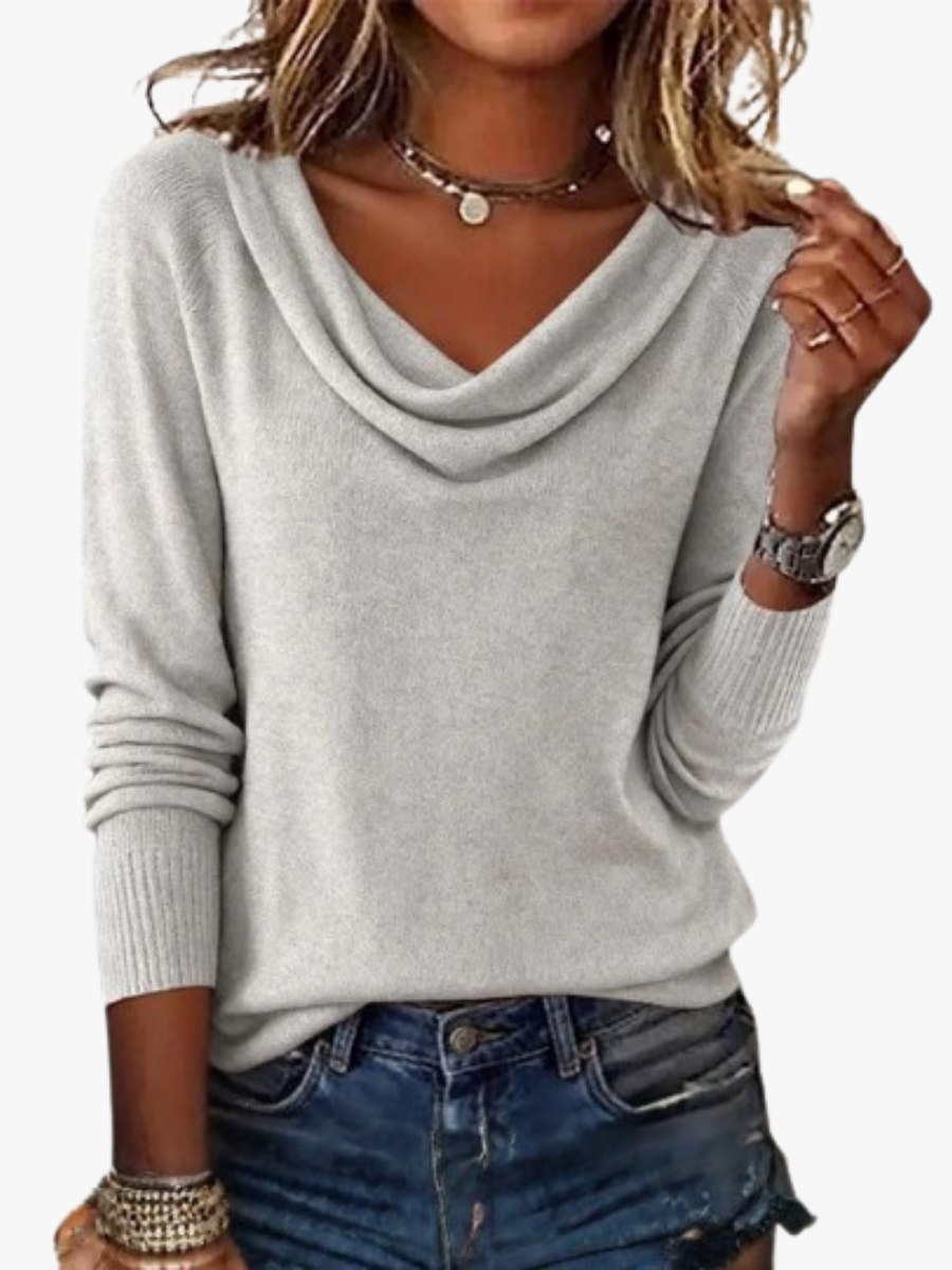 Women's Elegant Cotton Knit Sweater