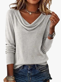 Women's Elegant Cotton Knit Sweater