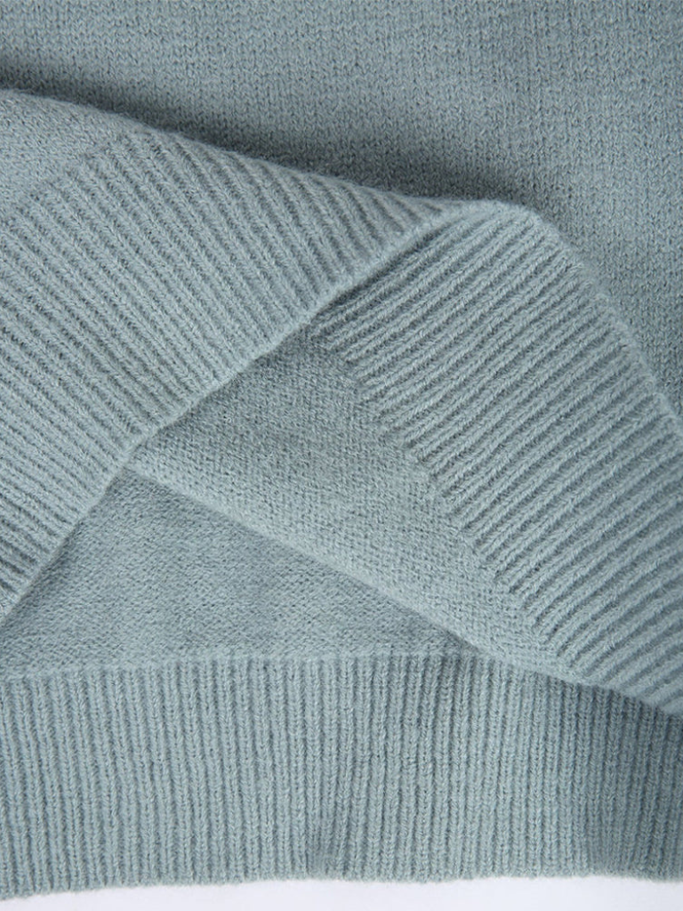 Women's Pretty Fair Isle Knit Sweater with Crewneck