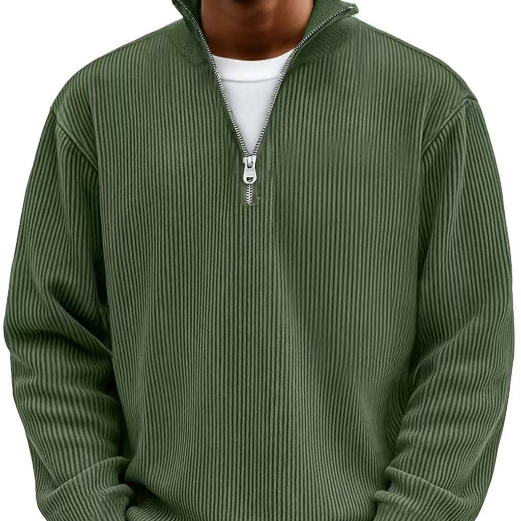 Men's Smart Mock Neck Quarter Zip Knit Sweater