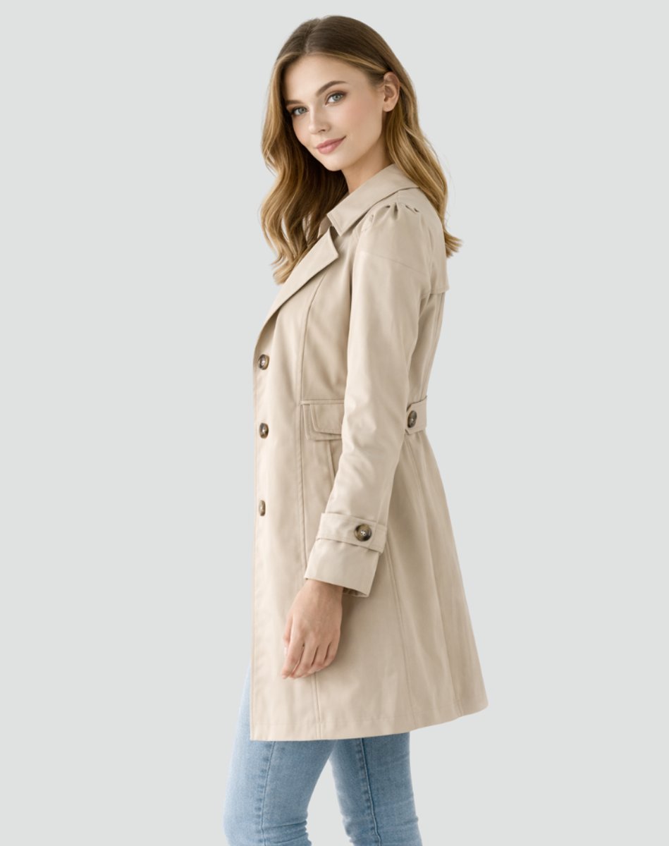 Women's Gorgeous Double Breasted Camel Trench Coat