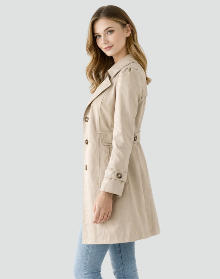 Women's Gorgeous Double Breasted Camel Trench Coat