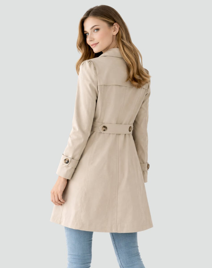 Women's Gorgeous Double Breasted Camel Trench Coat