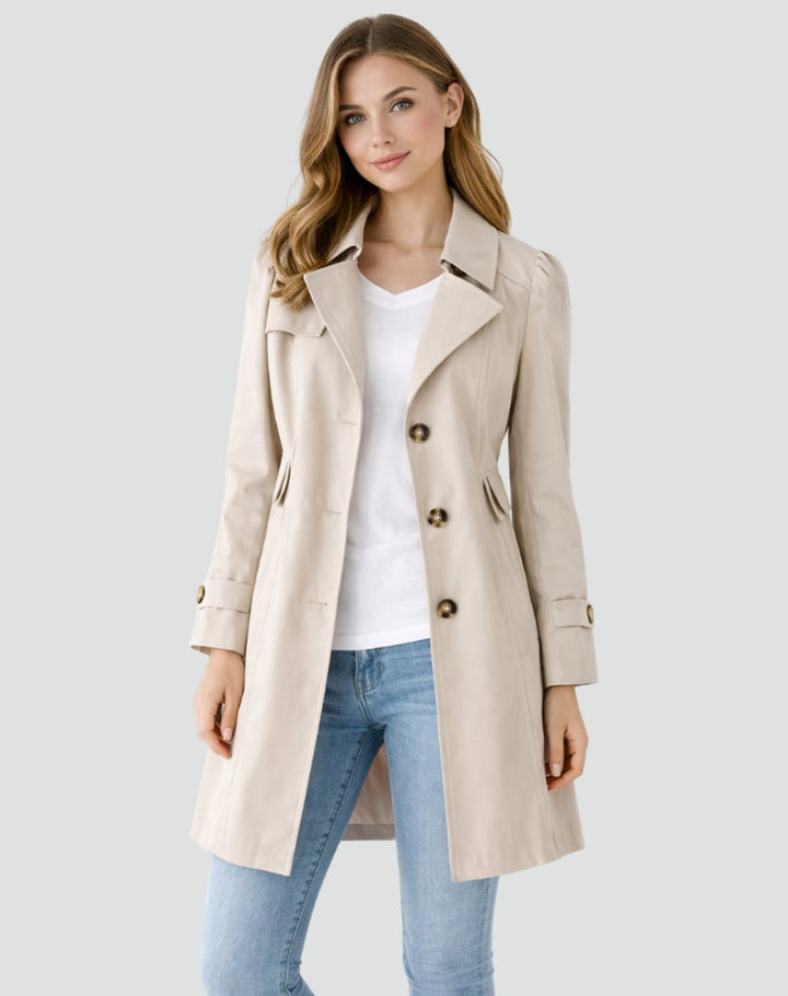 Women's Gorgeous Double Breasted Camel Trench Coat