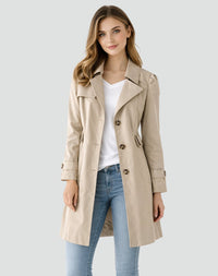 Women's Gorgeous Double Breasted Camel Trench Coat