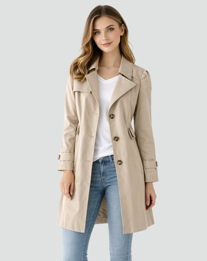 Women's Gorgeous Double Breasted Camel Trench Coat