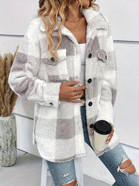 Women's Beautiful Oversized Plaid Fleece Shacket