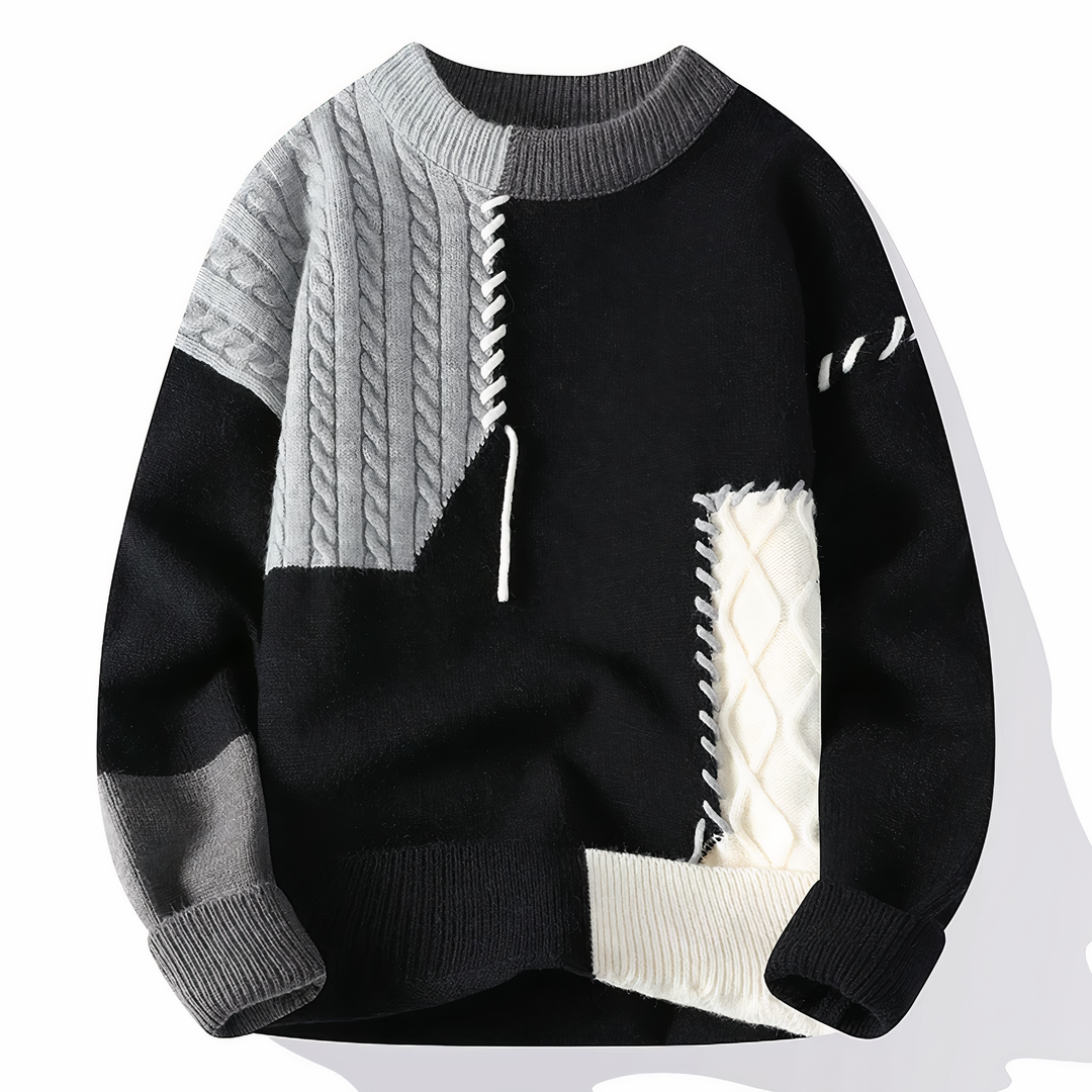 Men's Chic Knit Crewneck Sweater