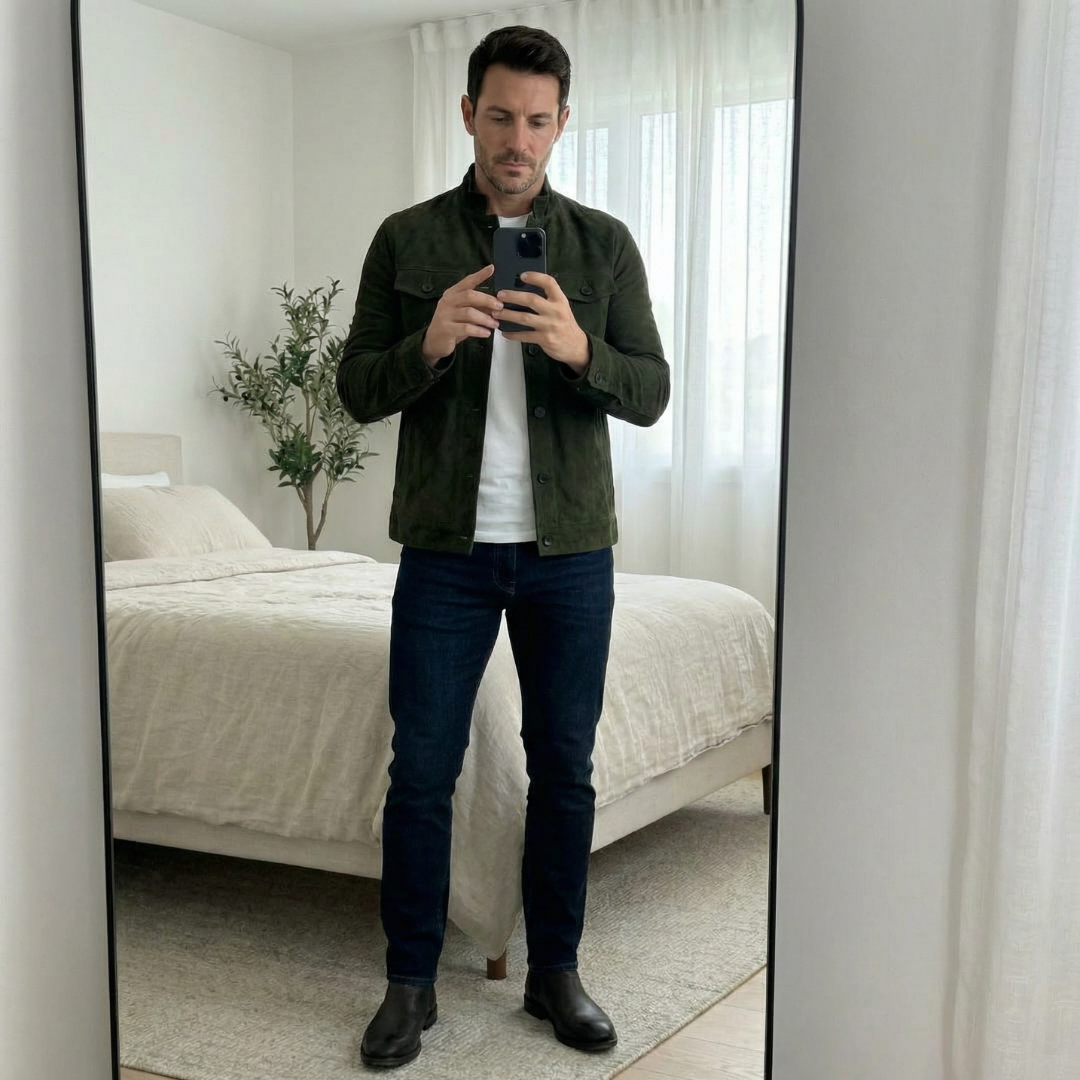 Men's Refined Suede Leather Jacket